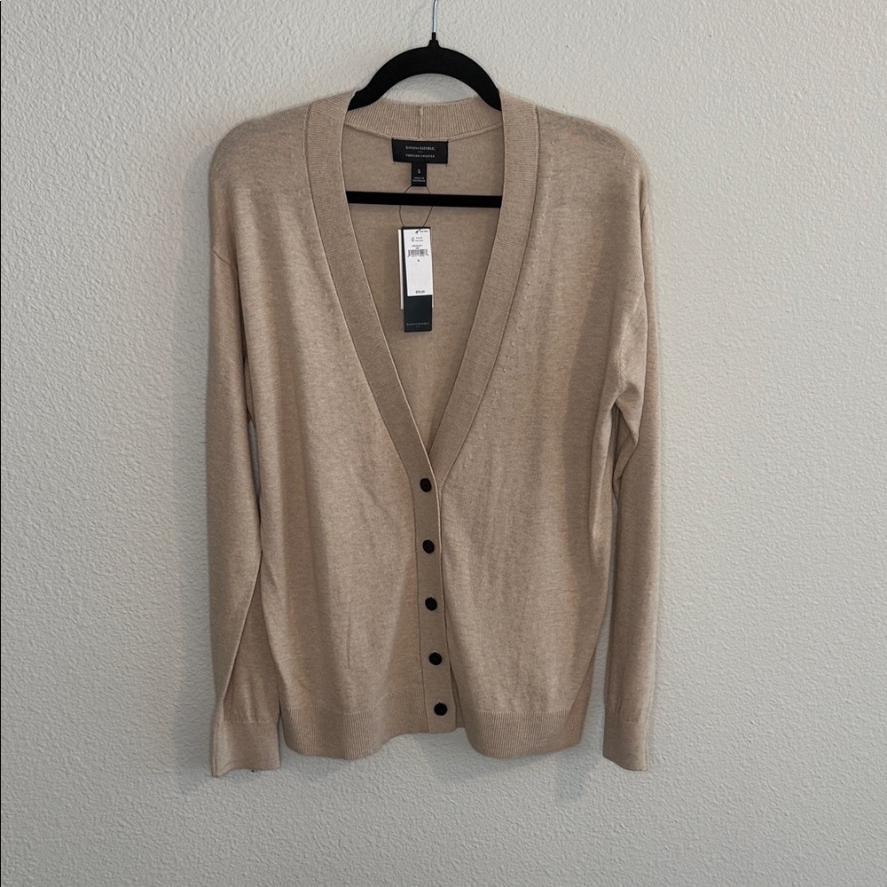 Women's Beige Cardigan - Picture 2 of 3